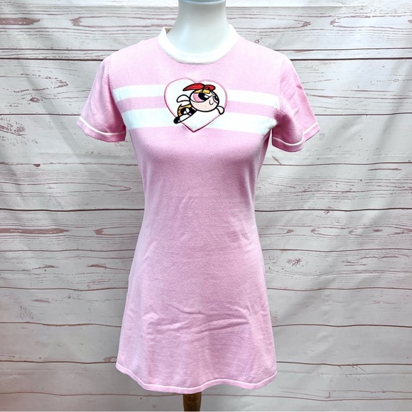 Rare Dolls Kill x The Powerpuff Girls For The Win Mini Knit Dress Y2K - Picture 3 of 10
